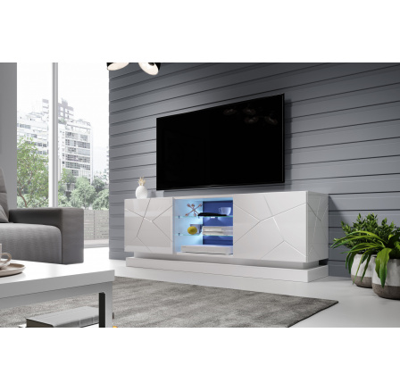 TV komód QIU 160, Fényes fehér