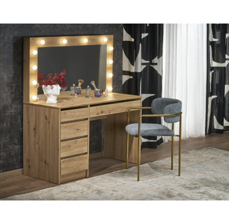 HOLLYWOOD XL fésülködőasztal, Artisan tölgy