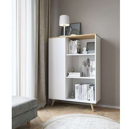 FONZI 90x40 Polc Fehér+Craft Arany