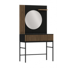 Meorati 85 Toaletka Czarny/Dąb Artisan Czarny Mat, Dąb Artisan 85x155