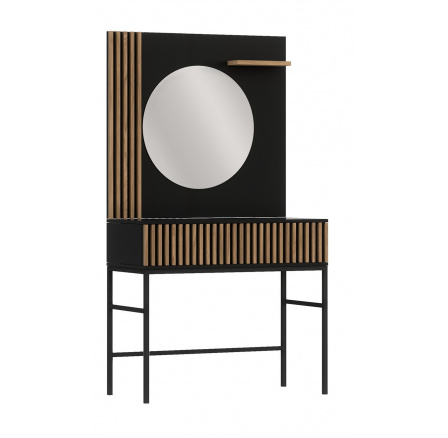 Meorati 85 Toaletka Czarny/Dąb Artisan Czarny Mat, Dąb Artisan 85x155