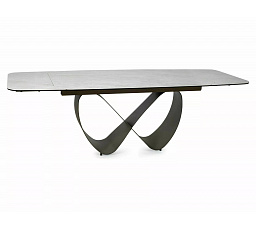 INFINITY Ceramic étkező kinyitható asztal, 160(240)x95 cm, Bézs Taj Mahal / Réz