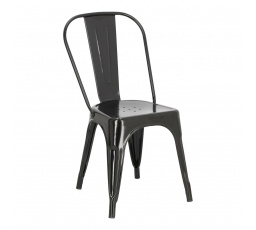 Paris szék fekete, Tolix inspirációval