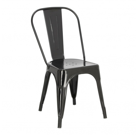 Paris szék fekete, Tolix inspirációval