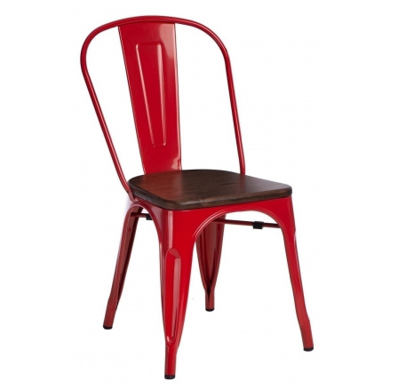 Paris Wood szék piros fenyő dió