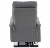 Polohovací křeslo, elektrické zabudované ovládání, šedá, látka, TV-929 GREY2