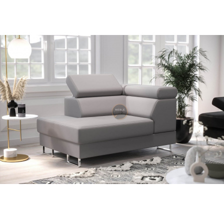 FOTEL DOSTAWKA GALAXY SKÓRA NATURALNA - Strona lewa , Skóra szara