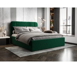 ŁÓŻKO VENEZIA Z POJEMNIKIEM - 200 cm x 200 cm , Metalowy na podnośnikach gazowych