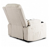Fotel Rozkładany Masujący BOX Beżowy Sztruksowy