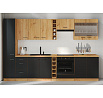 Alsó szekrény MODENA - 80 D 2F BB, Artisan tölgy/Fekete matt+Artisan tölgy