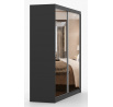 MULTI 20 gardróbszekrény - 203 cm, Fekete
