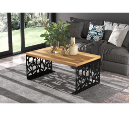 SEMARA dohányzóasztal 100x60 Fekete+Artisan