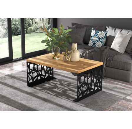 SEMARA dohányzóasztal 100x60 Fekete+Artisan