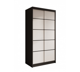 Tolóajtós szekrény Verto 100 Fekete+Fehér