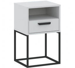 Éjjeliszekrény CADRO 1S 40 NR5, Fehér/Fekete