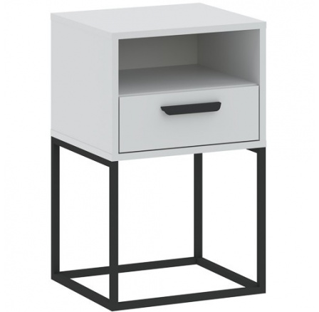 Éjjeliszekrény CADRO 1S 40 NR5, Fehér/Fekete