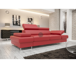 SOFA GALAXY II 235 CM SKÓRA NATURALNA - Skóra czerwona
