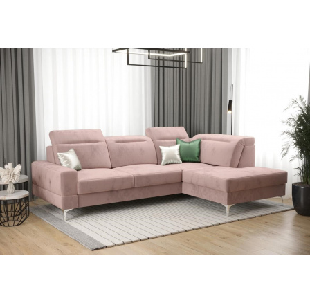 NAROŻNIK ROZKŁADANY MALIBU MINI 180X250 - prawa , Odcienie różu