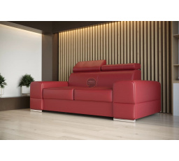 SOFA SKÓRZANA ROYAL II 225 CM - Skóra czerwona