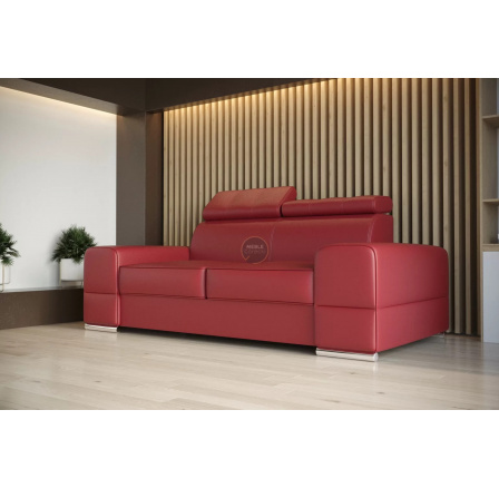SOFA SKÓRZANA ROYAL II 225 CM - Skóra czerwona