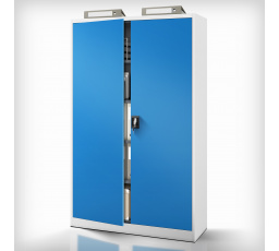 Irodai fém iratszekrény szürke-kék JAN II, 1150 x 1850 x 400 mm