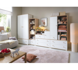 ZOYA gyerekszoba - 02, Piskóta Tölgy/Fehér Lux