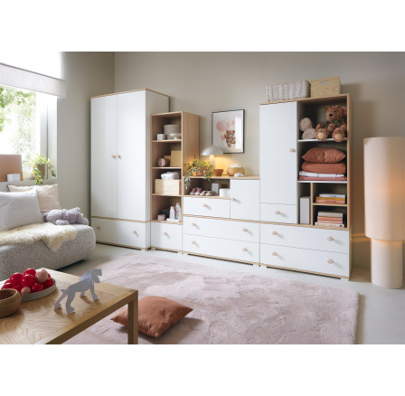 ZOYA gyerekszoba - 02, Piskóta Tölgy/Fehér Lux