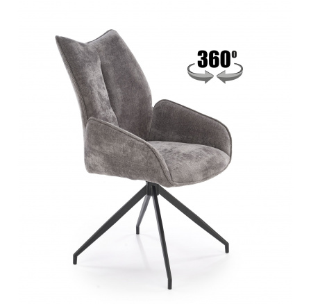 Forgó étkezőszék K553, Szürke/Fekete