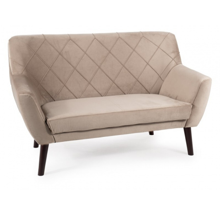 SOFA KIER 2 VELVET C. BEŻ BLUVEL 40 / WENGE SOFA KIER 2 VELVET C. BEŻ BLUVEL 40 / WENGE