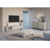 Szafka RTV Vesper 3D 187 cm - kaszmir / czarne uchwyty / nogi kule
