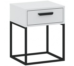 Éjjeliszekrény CADRO 1S 40 NR3, Fehér/Fekete