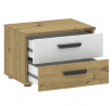 Éjjeliszekrény BASIC TWO 2S, Artisan Tölgy/Fehér