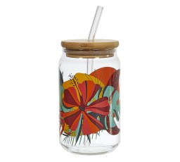 Exotic Paradise pohár 450 ml szívószállal és bambusz fedéllel