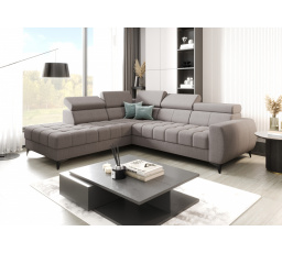 NAROŻNIK ROZKŁADANY PORTO 225X255 CM - lewa , Odcienie szarości