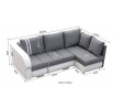 Rohová sedací souprava Citizen L sv.šedá