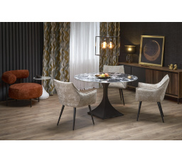 MANUEL étkezőasztal, fekete márvány hatás/Fekete