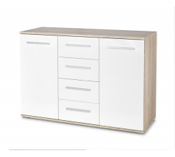 LIMA KM-4 komód, sonoma tölgy/fehér