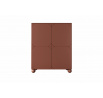 Kredens dwudrzwiowy z dwoma ukrytymi szufladami Sonatia II 120 cm - burgund