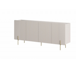 Komoda Malmi 200 cm - kaszmir / crema bianca / złote nóżki