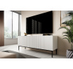 TV komoda Nicole, bílá matná / černé nohy