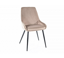 Étkezőszék COBE VELVET, bézs Bluvel 40/fekete matt