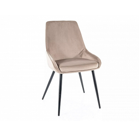 Étkezőszék COBE VELVET, bézs Bluvel 40/fekete matt