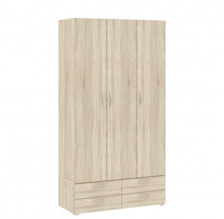 BASIC 3D4S ruhásszekrény, Sonoma tölgy