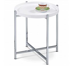 Odkládací stolek 50x50x50cm, dřevo, bílá, 80135-12 WT