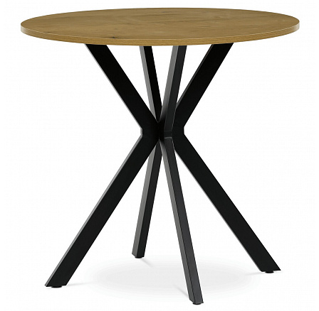 Kulatý jídelní stůl 80x80cm, mdf, divoký dub, HT-F4108 OAK