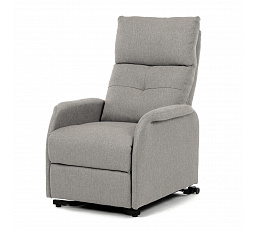 Polohovací křeslo, elektrické kabelové ovládání, krémová, látka, TV-5482 CRM2