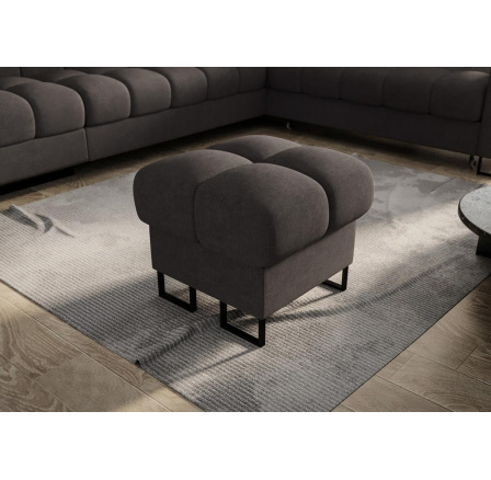 PUFA ASPEN 70x70 CM - Odcienie ciemnego brązu