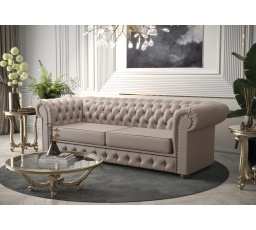 SOFA MANCHESTER III 218 CM SKÓRA NATURALNA - Sofa bez funkcji spania , Skóra F-6