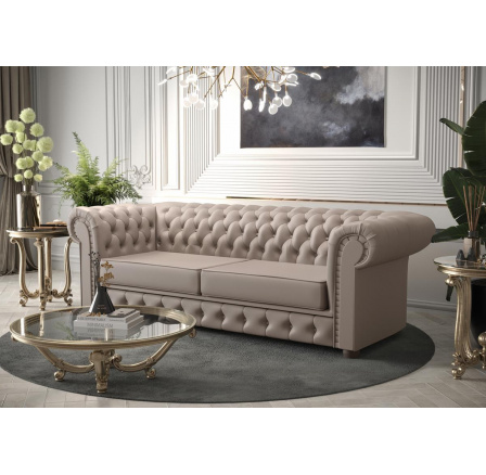 SOFA MANCHESTER III 218 CM SKÓRA NATURALNA - Sofa bez funkcji spania , Skóra F-6