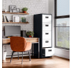 Fém iratszekrény SARA V5, 460 x 1630 x 620 mm, antracit-fehér